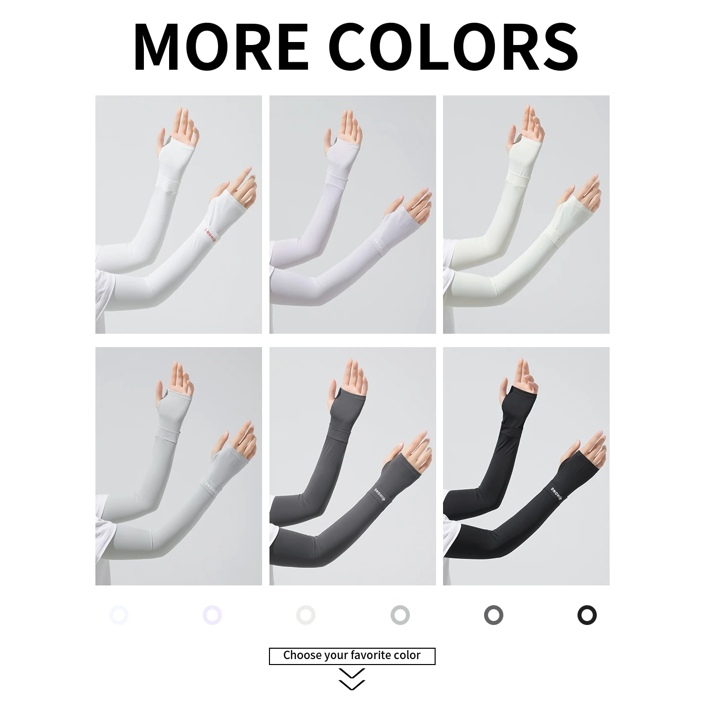 Summer women's sun protection sleeves, long-arm sleeves with thumb holes, ice sleeves, suitable for outdoor sports and cycling view 5
