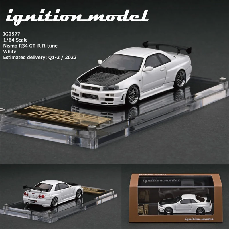 

IG 1:64 Nismo R34 GT-R R-tune White Resin Model Car