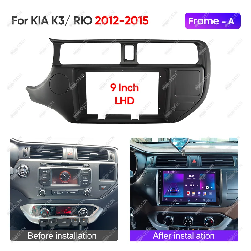 For KIA K3/ RIO 2012-2015 9INCH Car Radio Android Stereo Audio Screen Multimedia Video Player Navigation Harness Cable Frame