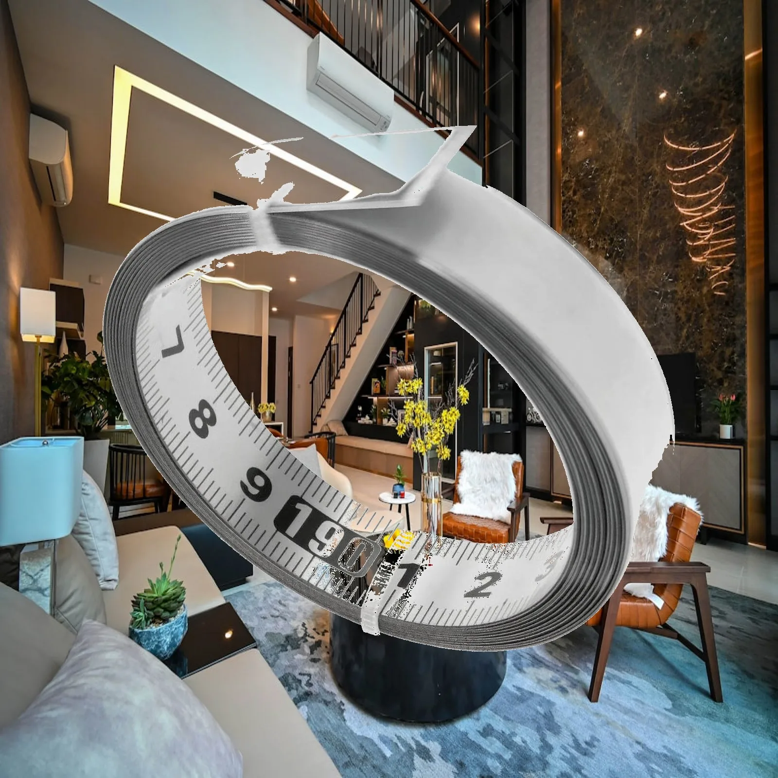 Durable Stainless Steel Measuring Ruler 3m Self Adhesive Cuttable Metric Tape for Workshop Bench Panel Alignment Tasks
