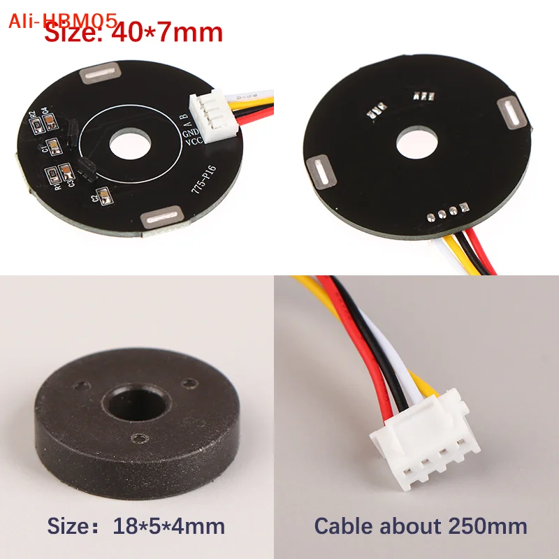 (HB05)775-P16 Double Hall Magnet Encoder Code Plate Magnetic Induction Rotation Speed Direction Sensor Use To 775 DC Gear Motor