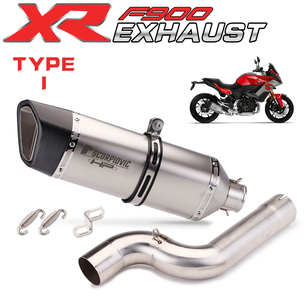 Motorcycle Exhaust Escape Systems Modify 51mm Interface Mid Link Pipe Fit For F900R F900XR 2020-2024