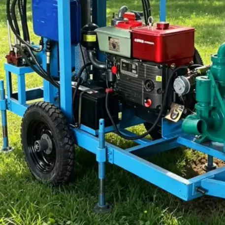 

Customized Perfect for Home & Farm: High-Mobility Wheel Drilling Rig 22-35HP Diesel, 200m Hydraulic Depth
