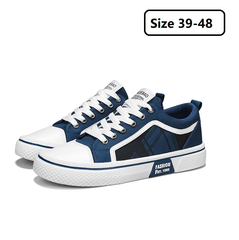 

New big size 48 male sneakers man breathable canvas shoes student boys lace up sneaker men's daily trainers trekking gym shoes