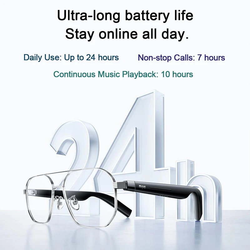 XIAOMI MIJIA Occhiali audio intelligenti Joyful Edition, auricolare Bluetooth 5.2, staccabile, standby lungo, ricarica flash 2 ore, suono anti-perdite