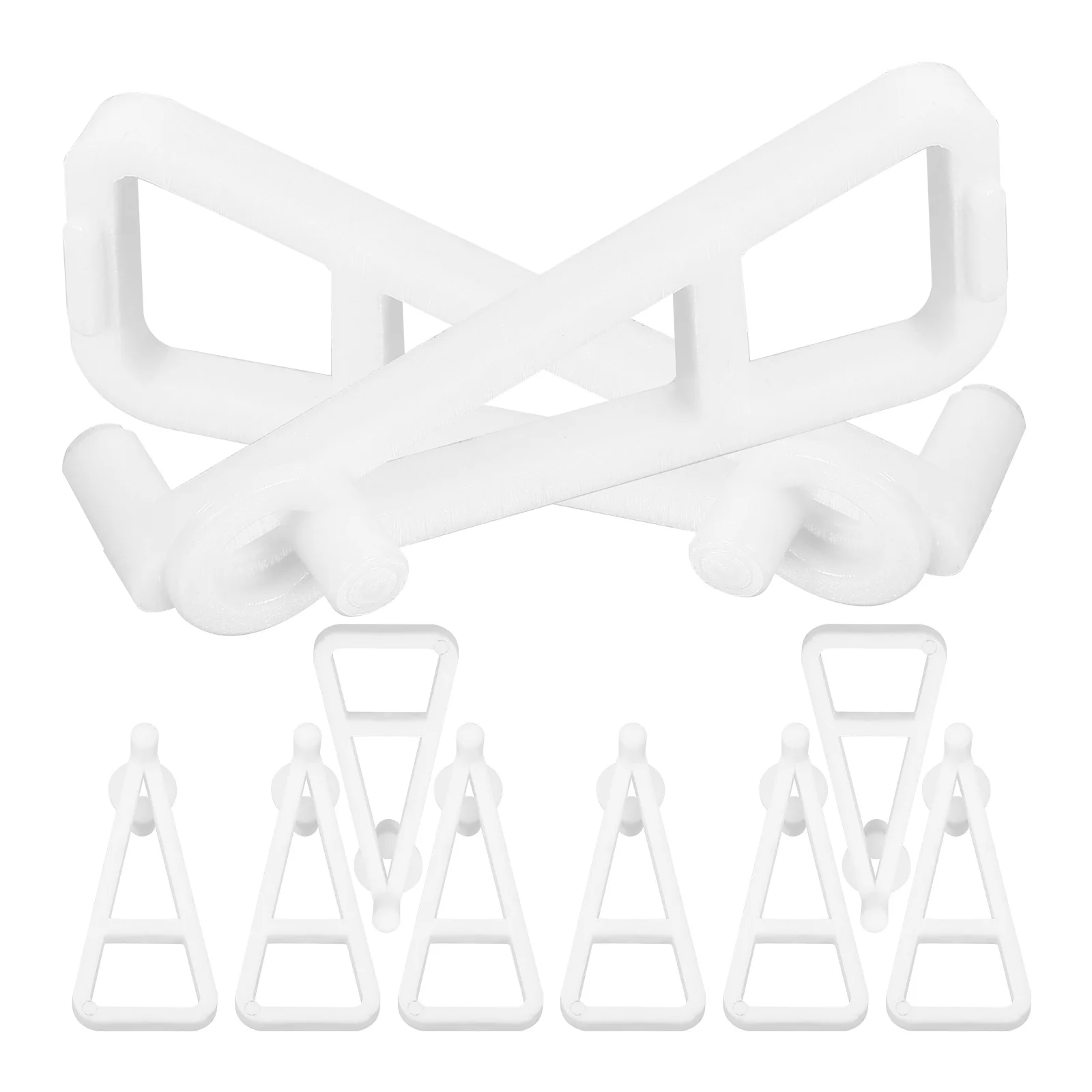 

10PCS Large White Shelf Brackets for Wardrobe Cabinets Adjustable Height Layer Board Nails Hidden Plastic Bracket Support Baffle