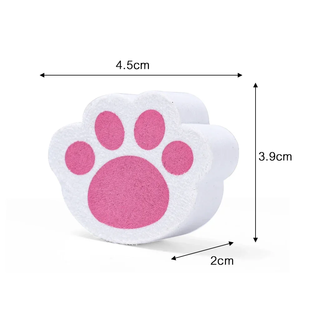 Mirror Glass Wipe Cat Claw Adhesive Cute Glass Cleaning Brush Cats Paw Shape Magic Sponge Brushes Cleaner Kitchen Faucet Bathtub