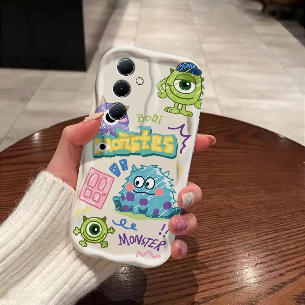 M-monsters Inc 3D Wave Case For Samsung A73 A72 A71 A55 A54 A53 A35 A34 A33 A25 A24 A23 A15 A14 A13 A05 A04 A03 4G 5G Cover