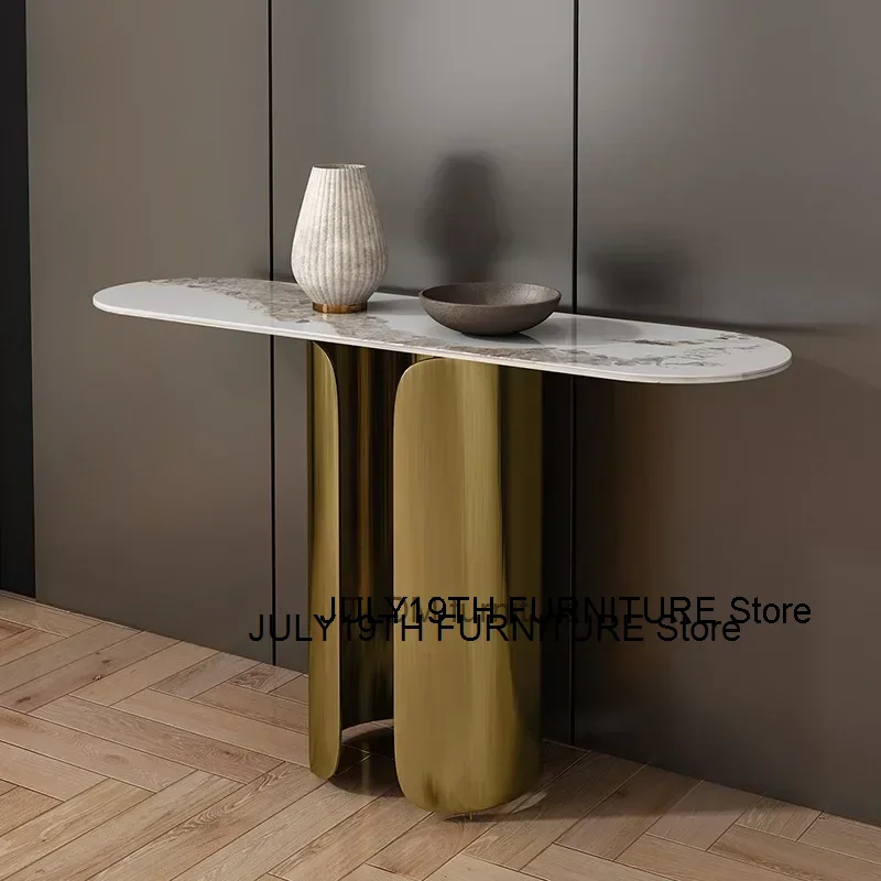 Removable Metal Living Room Table Vertical Console Luxury Corner Table Hotel Minimalist Tisch Wohnzimer Hallway Furniture