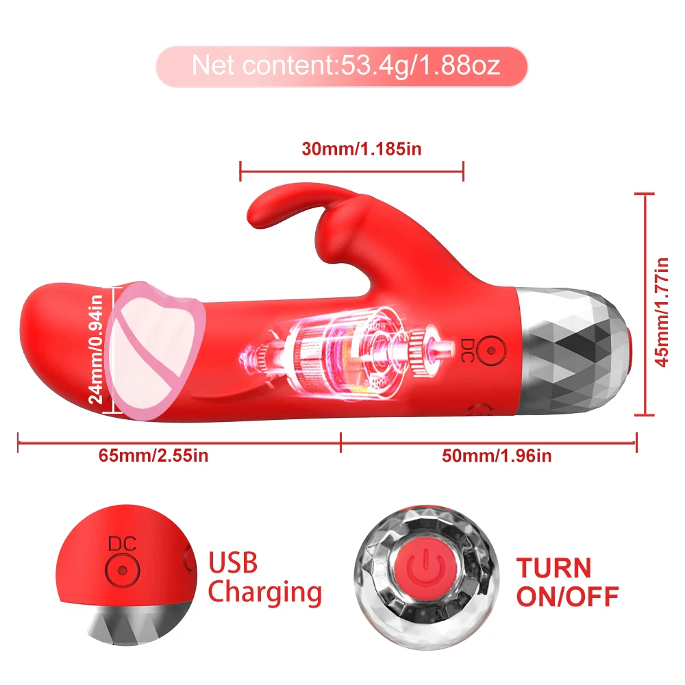 Potente consolador vibrador de conejo para mujer, estimulador de clítoris y Vagina, masajeador vibratorio de punto G, masturbador femenino, juguete sexual para adultos