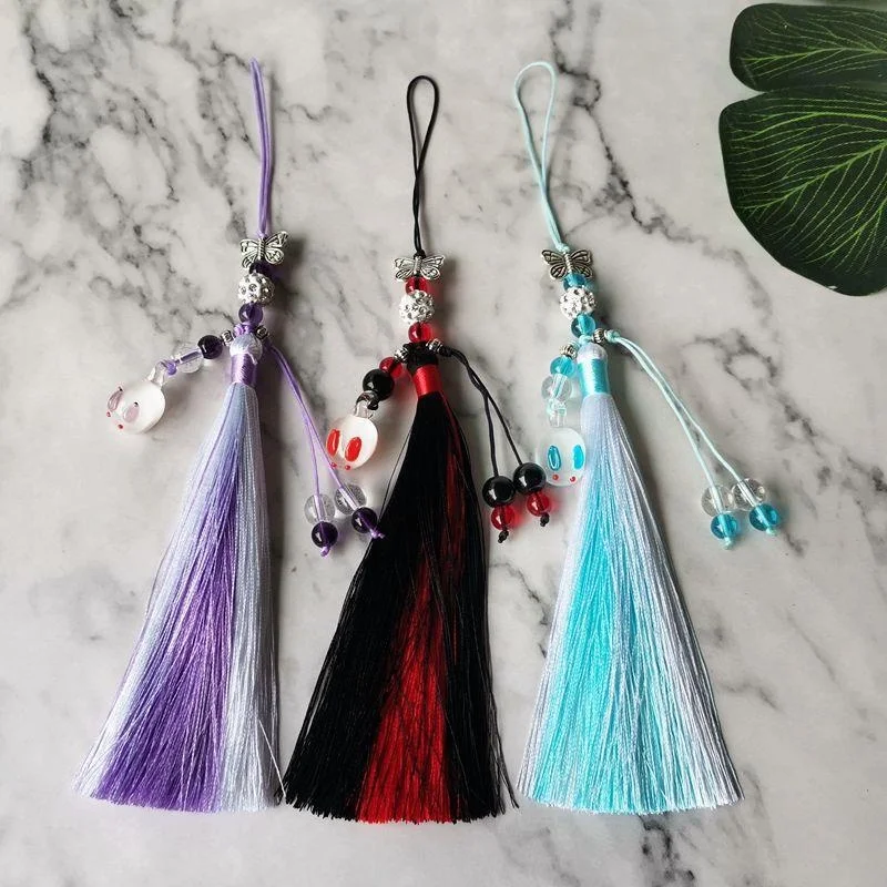 

Anime The Untamed Keychain Woman Grandmaster of Demonic Cultivation GongLing Long Tassel Bells Waist Hanged Mo Dao Zu Shi Tassel