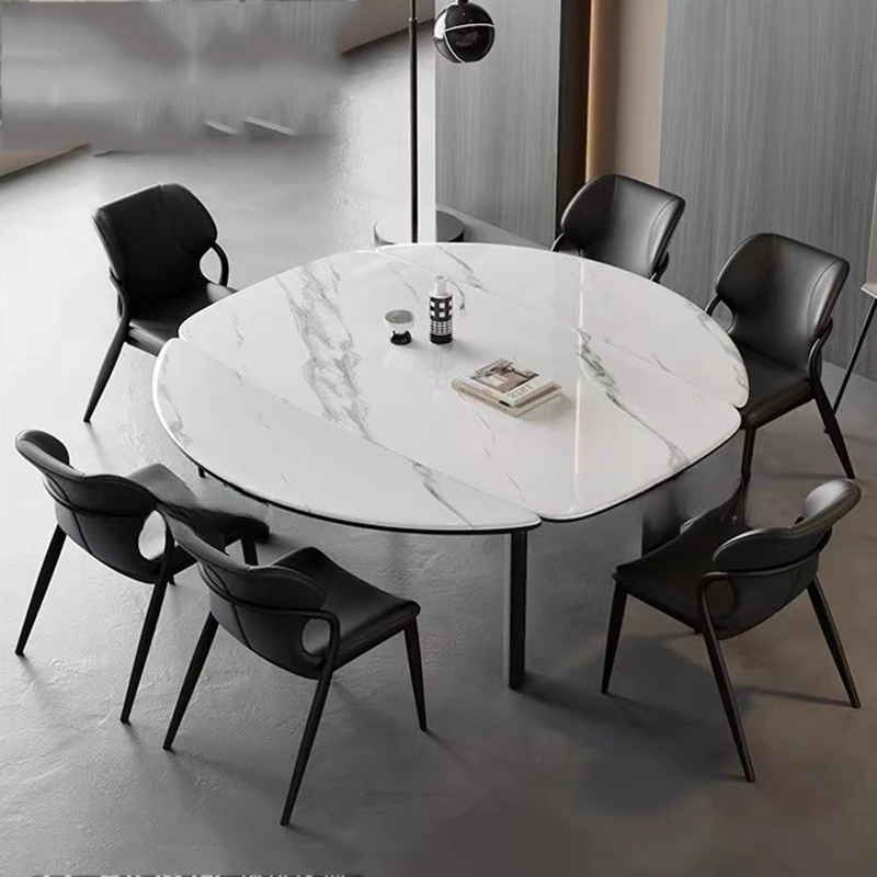

Eating Dining Tables Round White Design High Space Saving Luxury Dining Tables Wooden Modern Mesas De Jantar Home Furniture