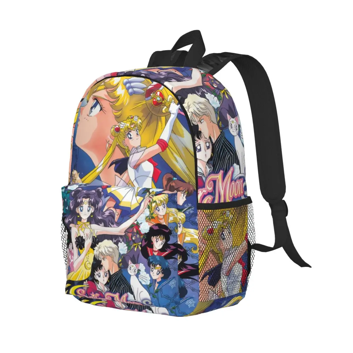 Sailor-Moon para niñas y niños, mochila para estudiantes de gran capacidad, mochila ligera impermeable de 15 pulgadas