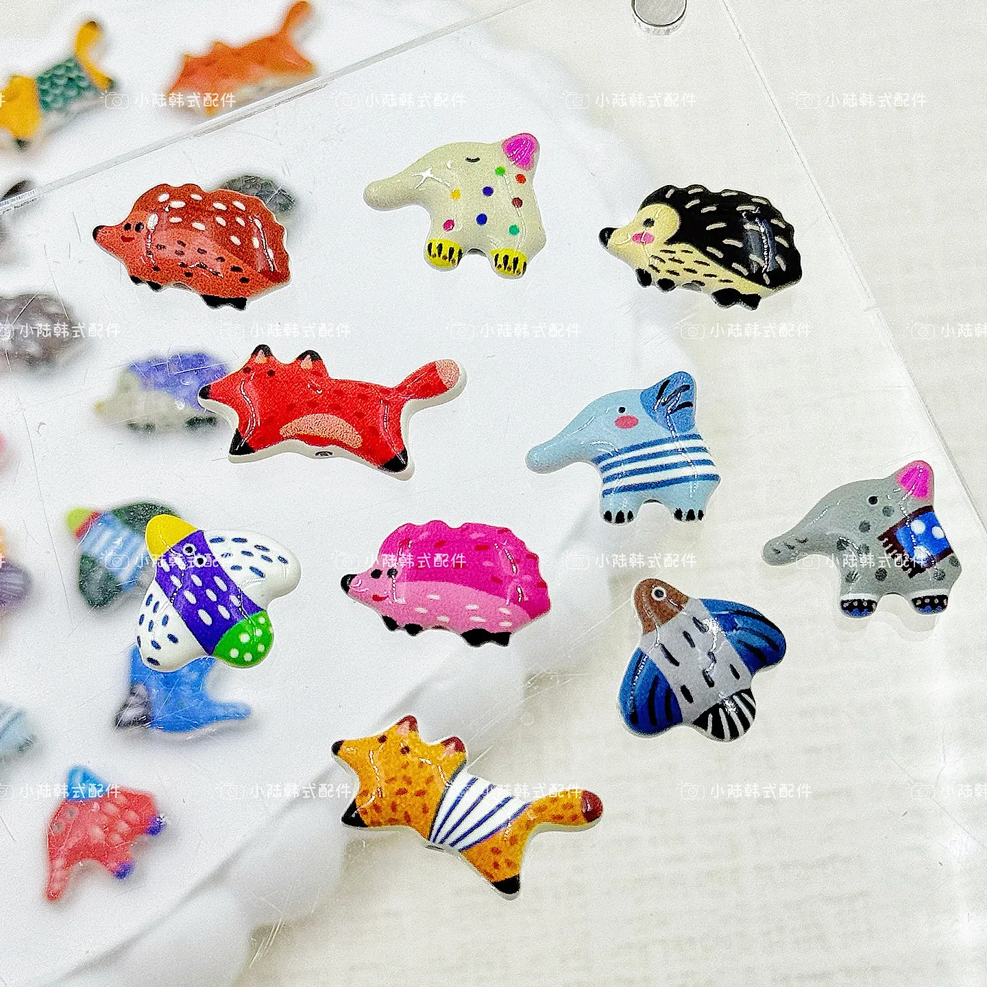 Abstract Animal Print Alloy Beaded Mobile Phone Chain Necklace Pendant Hair Clip Jewelry Accessories with Drip Oil Beads