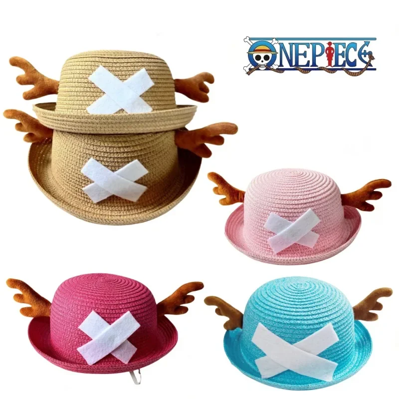 One Piece Tony Tony Chopper Straw Hat Anime Peripheral Cute Cartoon Costume Accessories Dome Antler Summer Shade Sun Protection