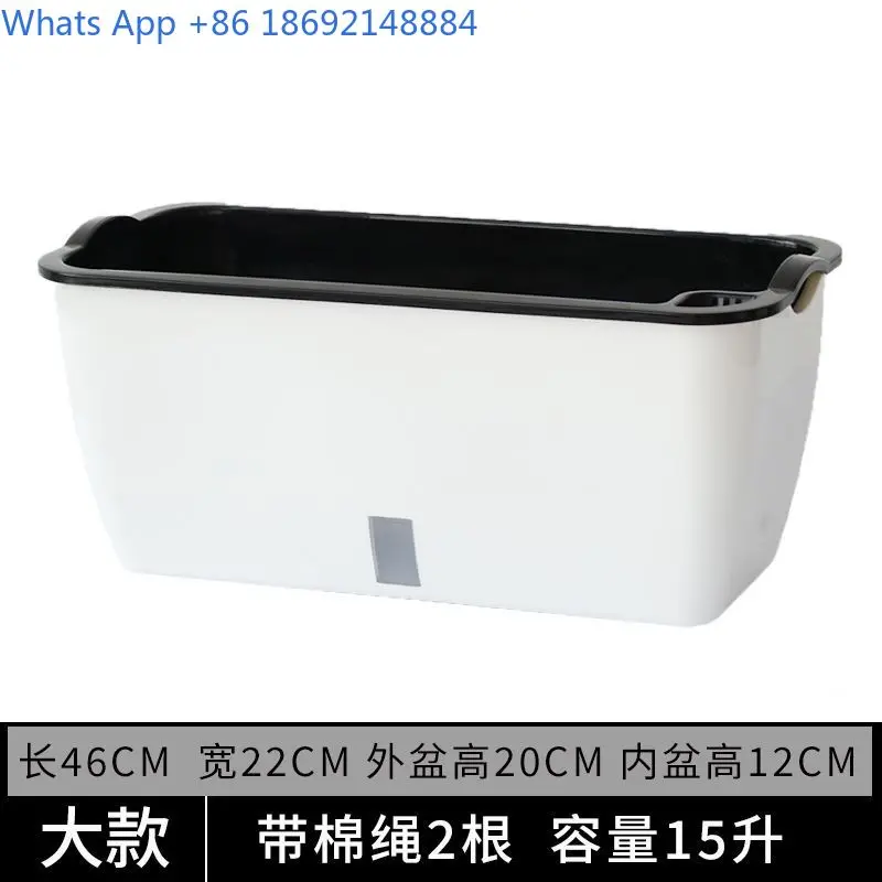 أصيص زهور نبات الفجل الأخضر بوعاء زراعة الخضروات البلاستيكية وعاء شرفة صندوق مستطيل لزراعة الخضروات