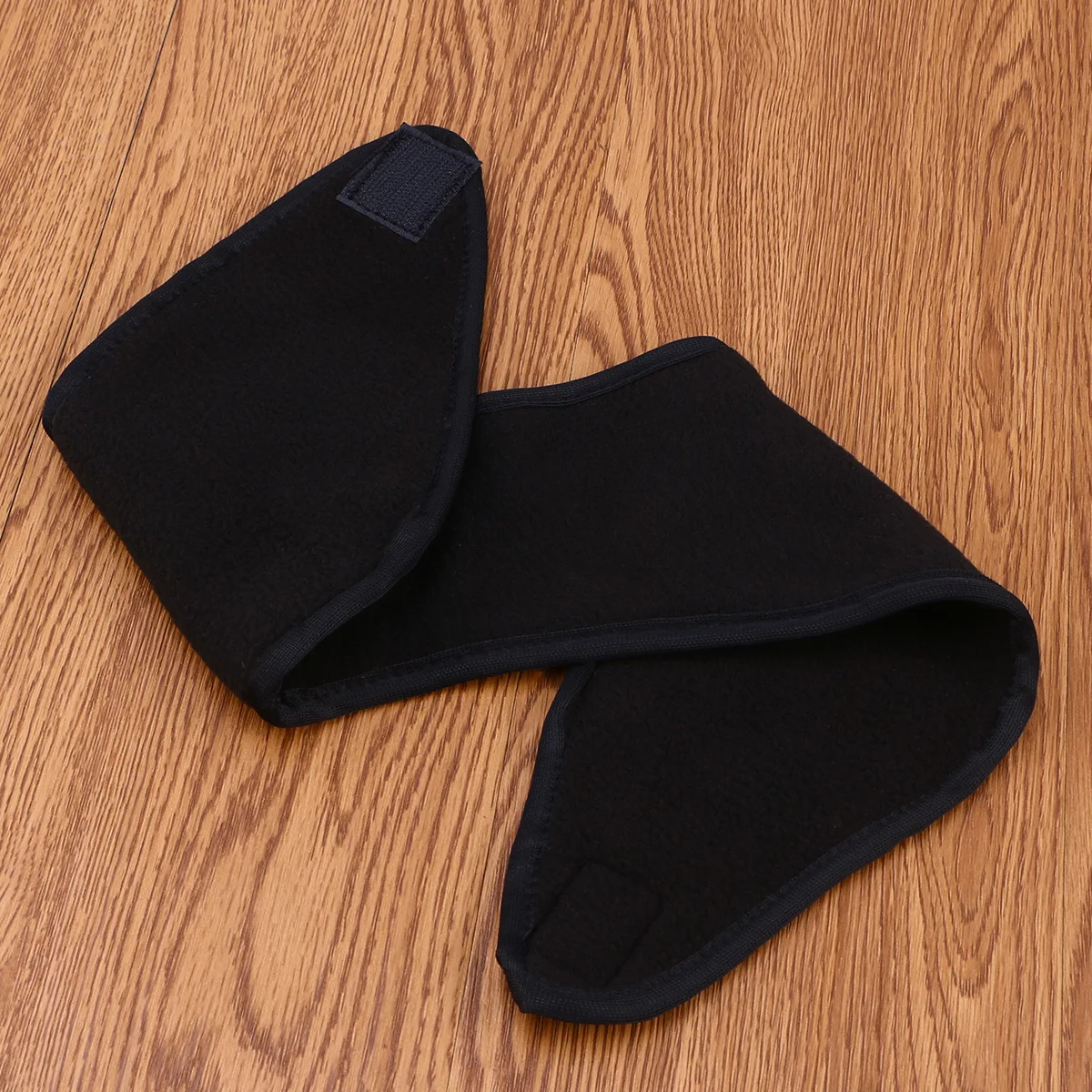 عصابة رأس من الصوف بطبقة مزدوجة للشتاء باللون الأسود، عصابة رأس مرنة دافئة مع تغطية كاملة للأذن للجري والمشي لمسافات طويلة وركوب الدراجات والتزلج