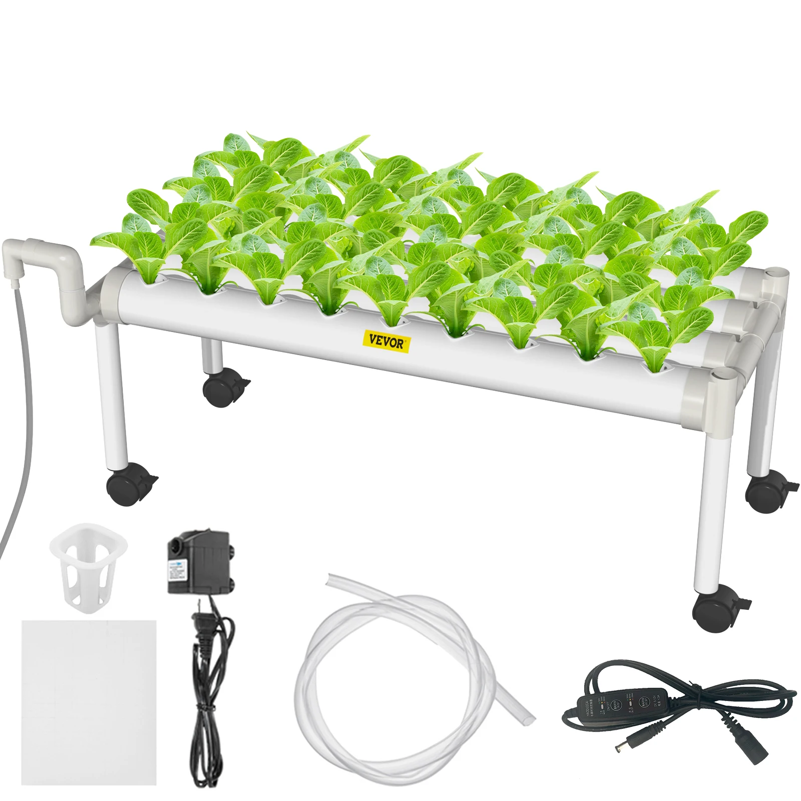 

VEVOR Hydroponic Grow Kit Hydroponics System 36/54/72/90/108 Sites 1/2/3/4 Layers 4/6/8/10/12 Pipes Vegetables Lawn & Garden