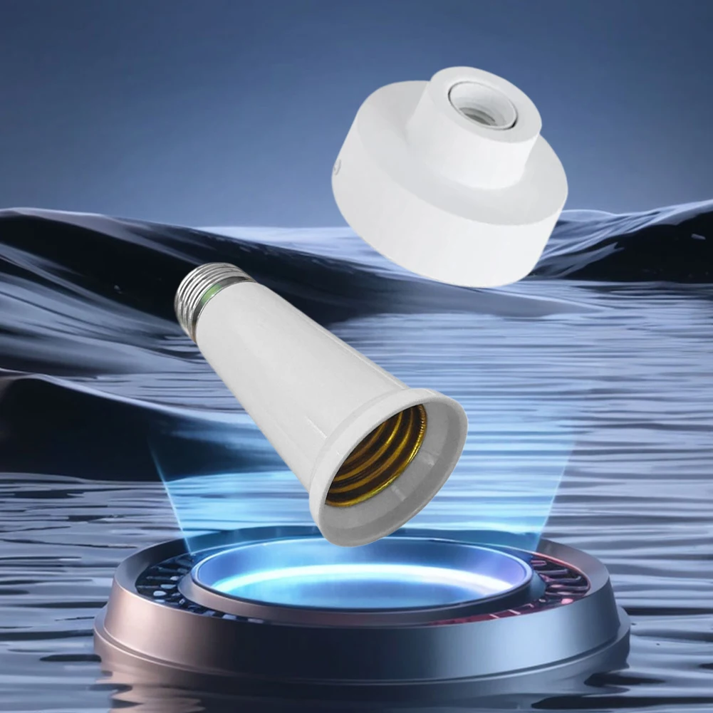 

2Pcs E27 To E27 Extender E26/E27 Light Base Socket Extension Converter Connector LED Light Adapter Converter for Living Room