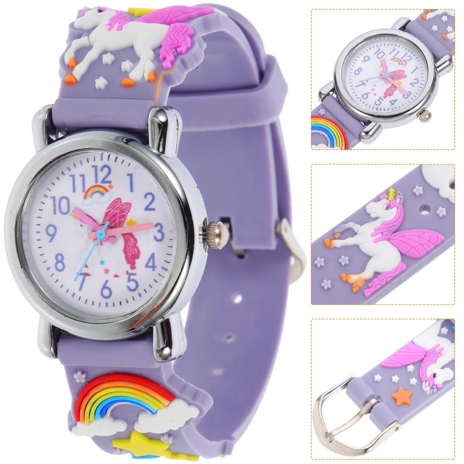 

Очаровательные детские часы с единорогом, 3D мультяшный дизайн, легкое время чтения, забавная композиция с расписанием, подарок для студентов