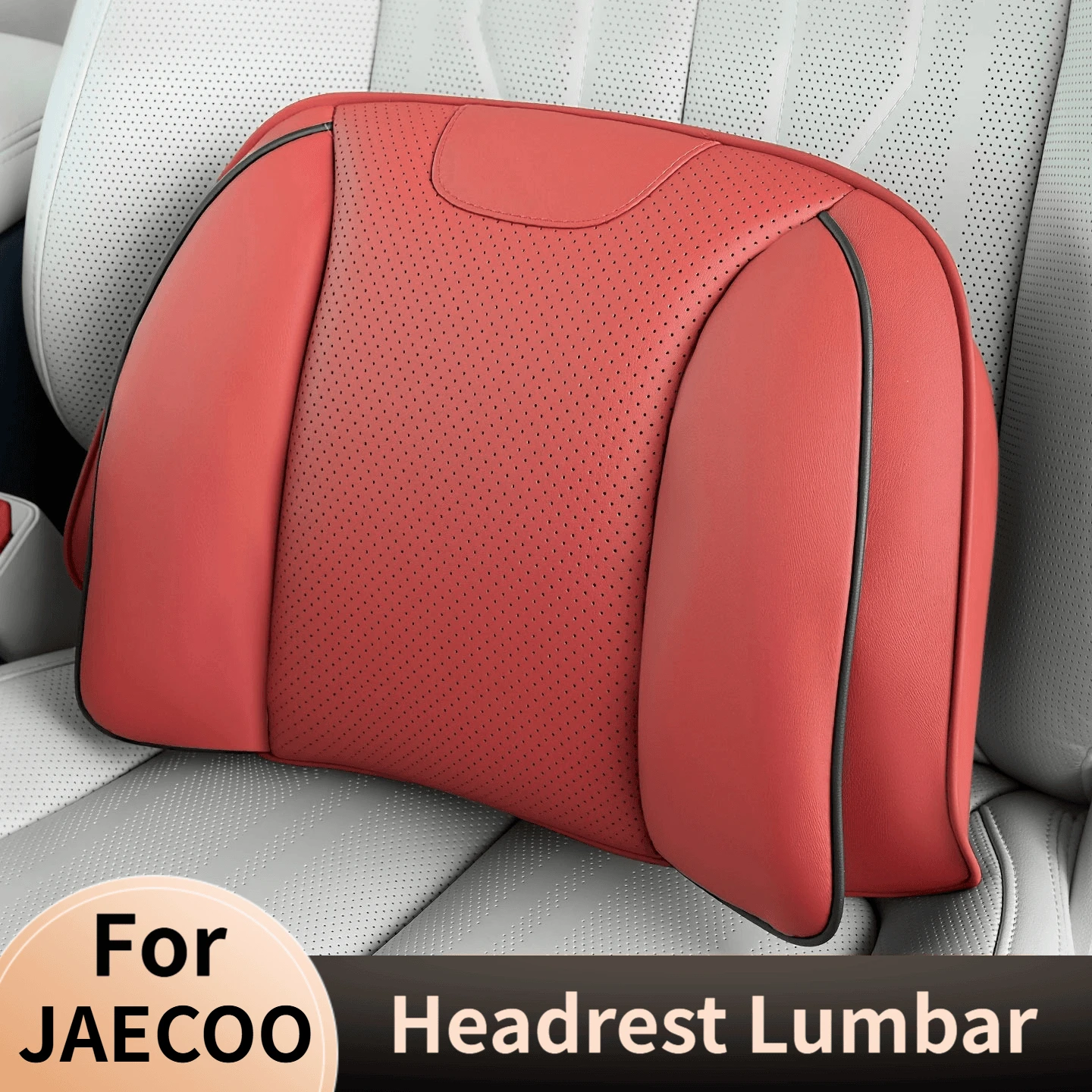 For Jaecoo J7 Leather Headrest Lumbar Support Set Jaecoo J8 Jaecoo J5 J6 Comfort Neck Pillows Waist Pillow Interior Accessories