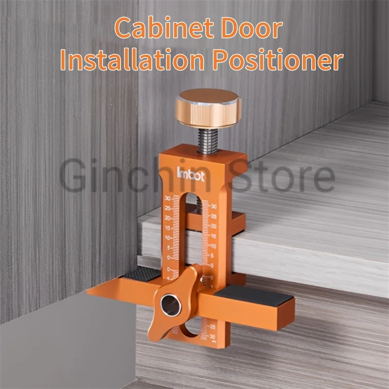 Cabinet Door Installation Positioner Mounting Jig, Easily Adjustable Aluminium Alloy Versatile Cabinet Door Positioning Tool