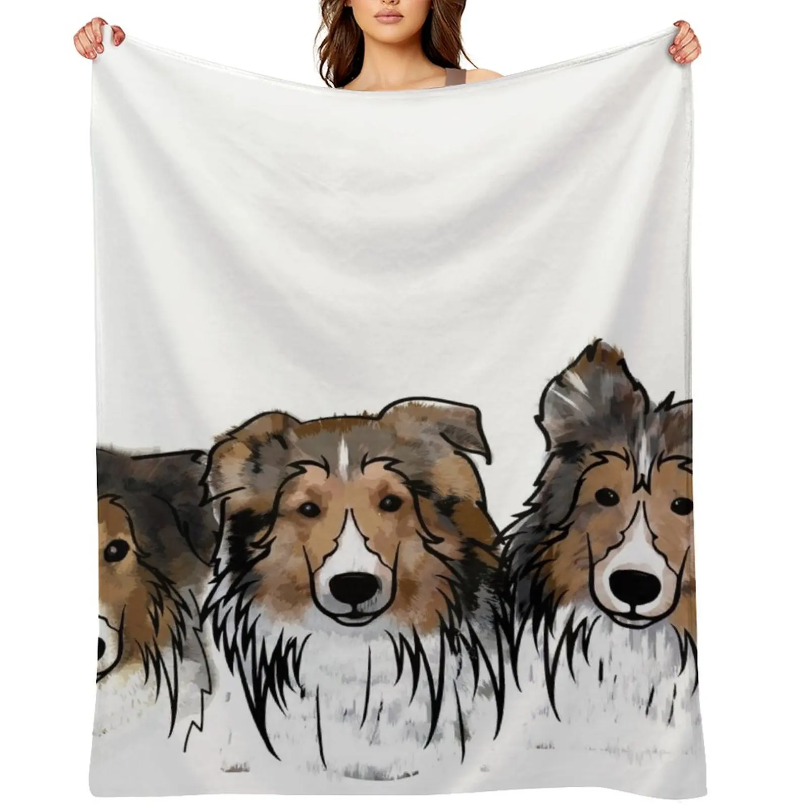 

3 Shelties Throw Blanket anime Decoratives Tourist Luxury Brand Blankets