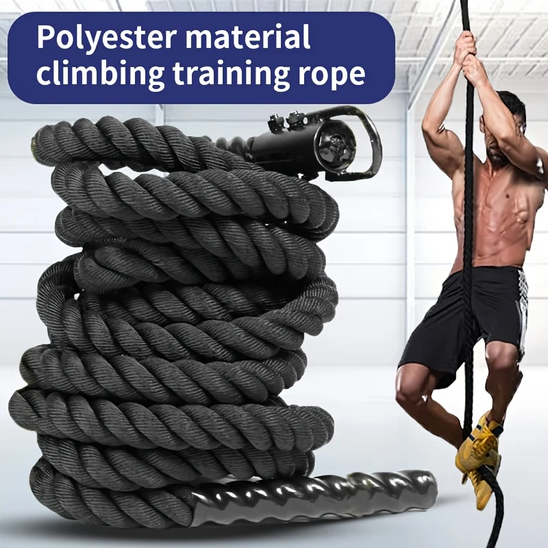 Gym Fitness Climbing Rope, 3M Polyester Rope, 0.98in Diameter Optional, for Strength Bodybuilding, Indoor Outdoor Physical