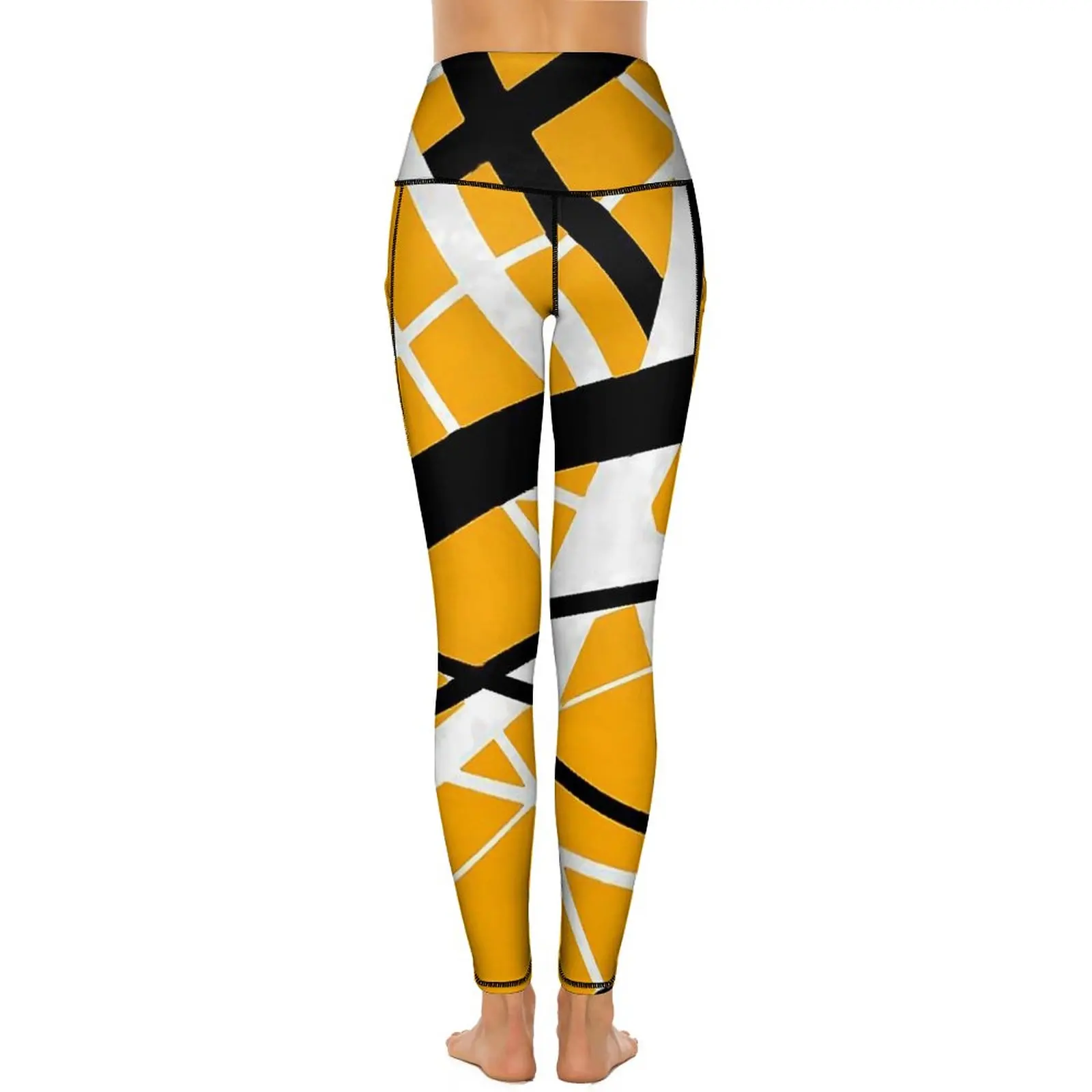 Van Halen Yoga Pants Sexy POPULAR IN YELLOW Custom Leggings Push Up Gym Leggins Women Retro Stretchy Sports Tights