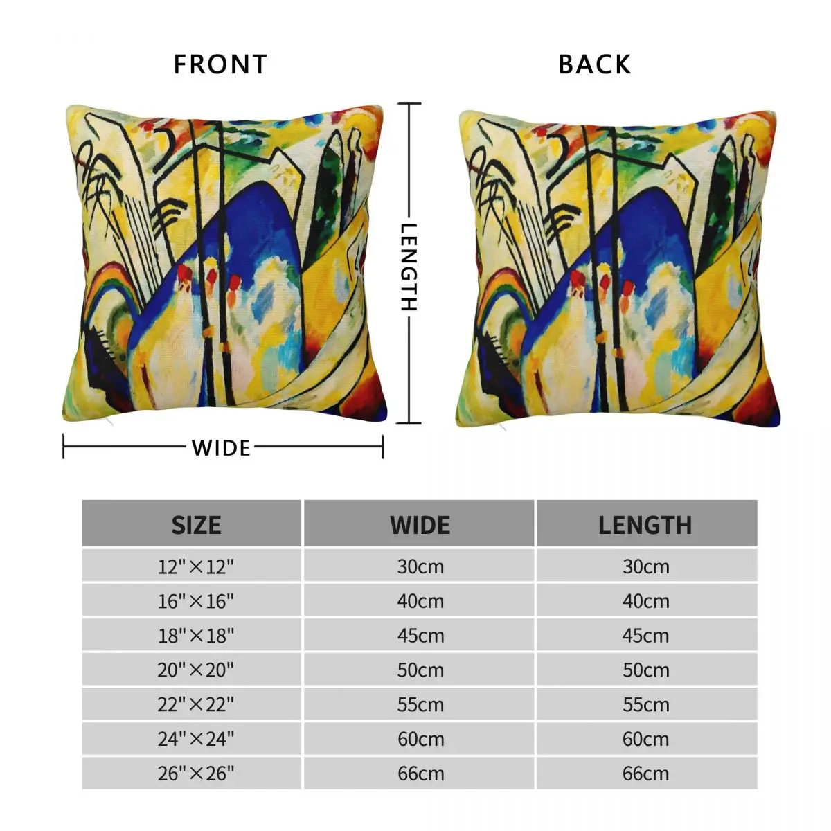 Composition IV Wassily Kandinsky Square Pillowcase Polyester Linen Velvet Pattern Decorative Throw Pillow Case Sofa Cushion Case