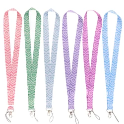 FI50 Heart Rope Strap Girl's Keychain Neck Lanyard For Students Keys Long Phone Hanging Ornaments Anti-Lost Hang Rope Gifts