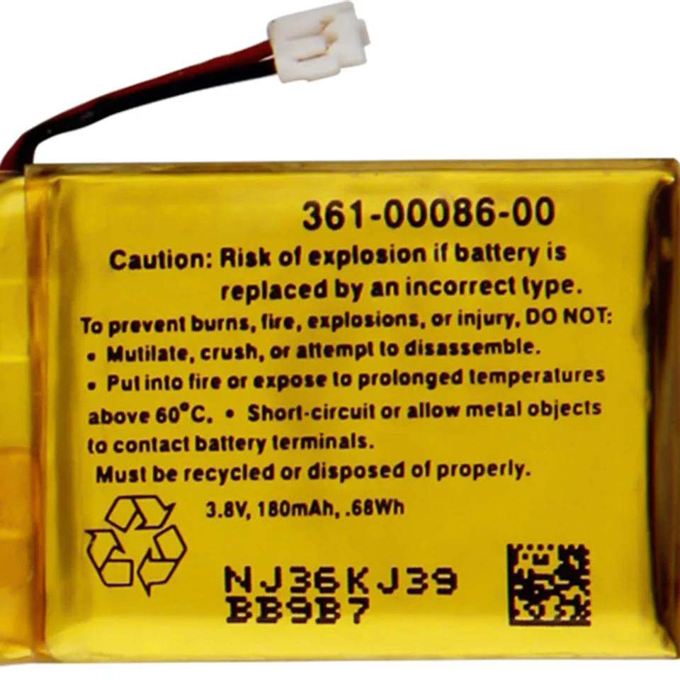 TECHTEK Batterie Compatible Garmin Forerunner 30 - Remplace 361-00117-02 90mAh Li-Polymer