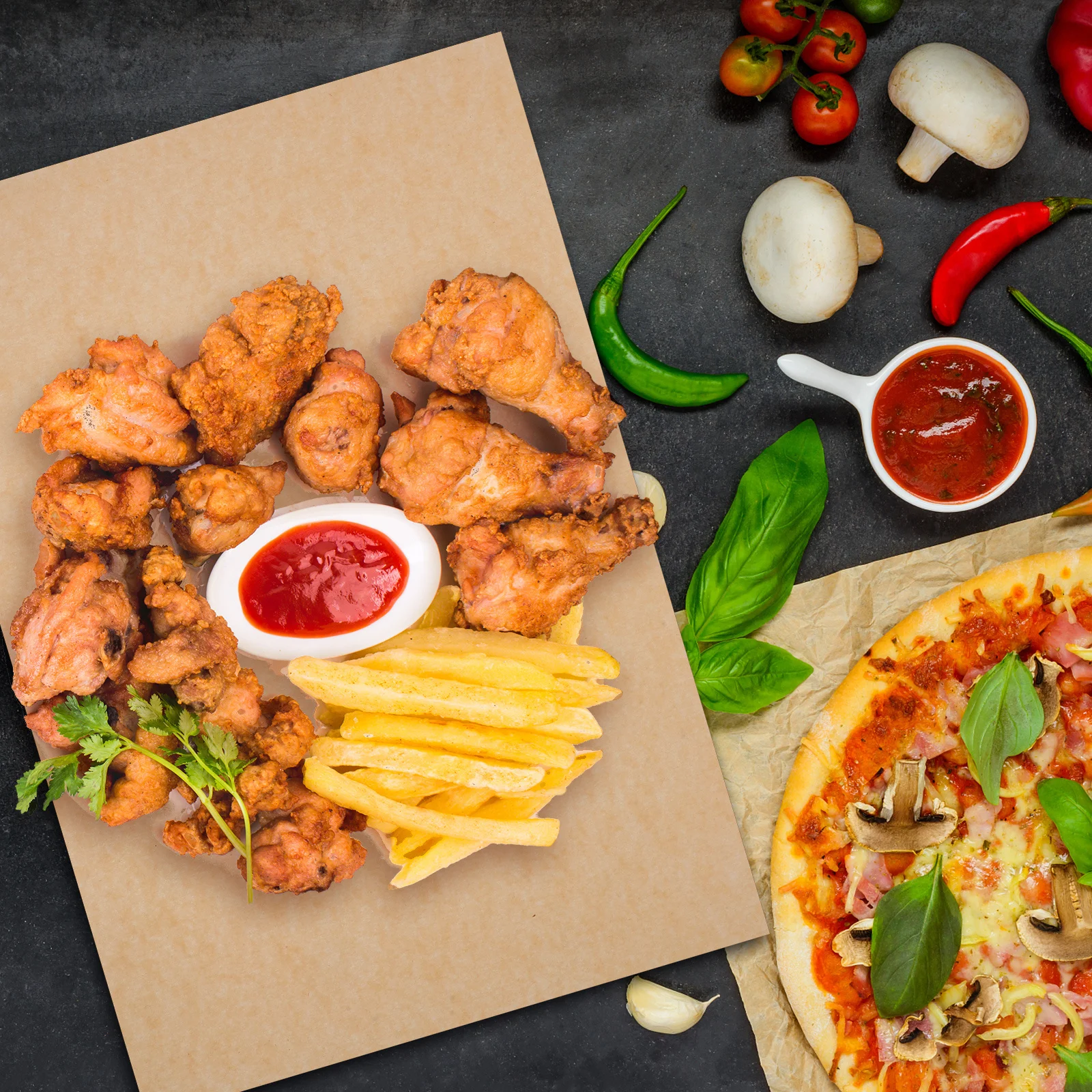 100 قطعة من أوراق ورق البرشمان المقاومة للحرارة، بطانات الخبز غير اللاصقة لملفات تعريف الارتباط والخبز واللحوم والبيتزا ورق البرشمان #6