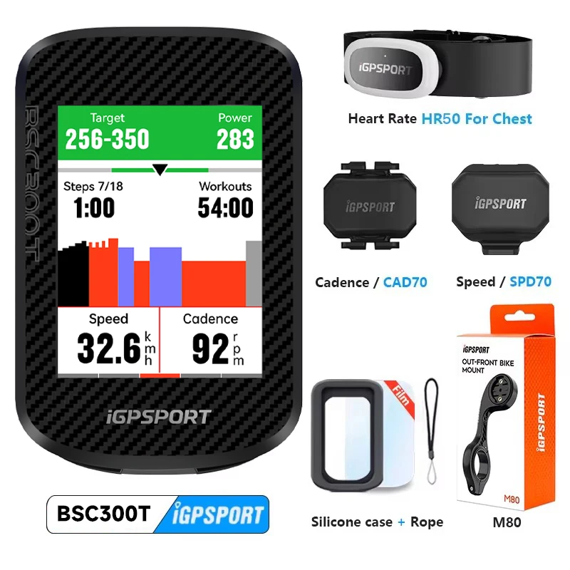 IGPSPORT BSC300T Touch-screen Bike Computer Wireless Speedometer