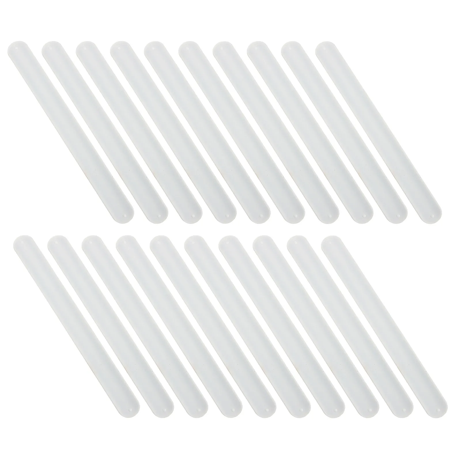 20Pcs White Slap Bracelets Kids Blank Silicone Wristbands DIY Craft Birthday Halloween Christmas Party Favors Slap Bands Kids