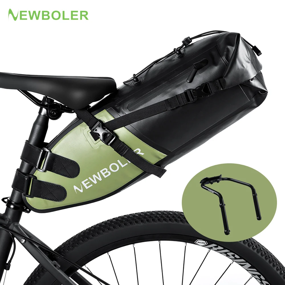 

NEWBOLER Bike Saddlebag Stabilizer Set Waterproof 13L Large Capacity More Stable For MTB Road bike Can Fit Water Bottle Cage