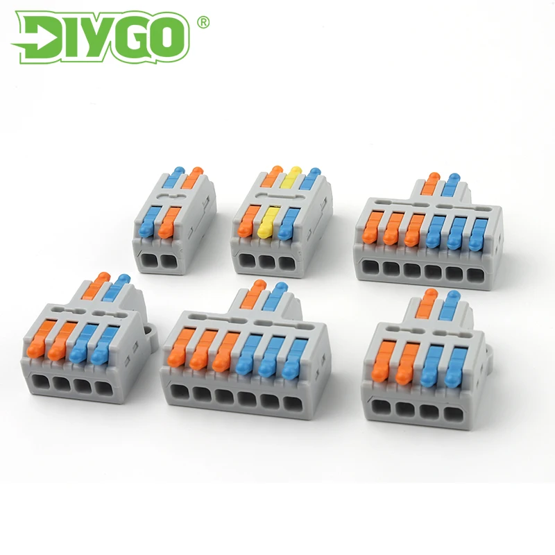 

10PCS Fast Electrical Connectors Universal Compact Splitter Wiring Cable Connector Push-in Terminal Block For Cable Connection