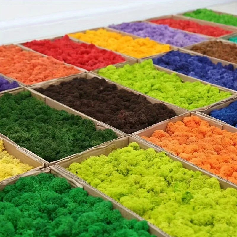 100g Eternal Lrtificial Moss Simulation Plants Garden Decor Wall DIY Flower Material  Wedding Party Christmas Home Decoration