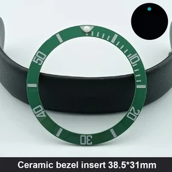 Sloping 38.5mm*31mm High-Quality Ceramic Bezel Insert For Mens Watch Replace Watch Face Watch Bezel Inserts