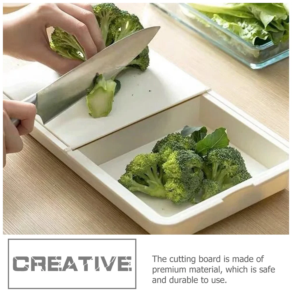 

Double-Layer Cutting Board Thick Chopping Block Drip Tray For Fruits Vegetables Meat Fish Easy Clean Anti-Slip Kitchen