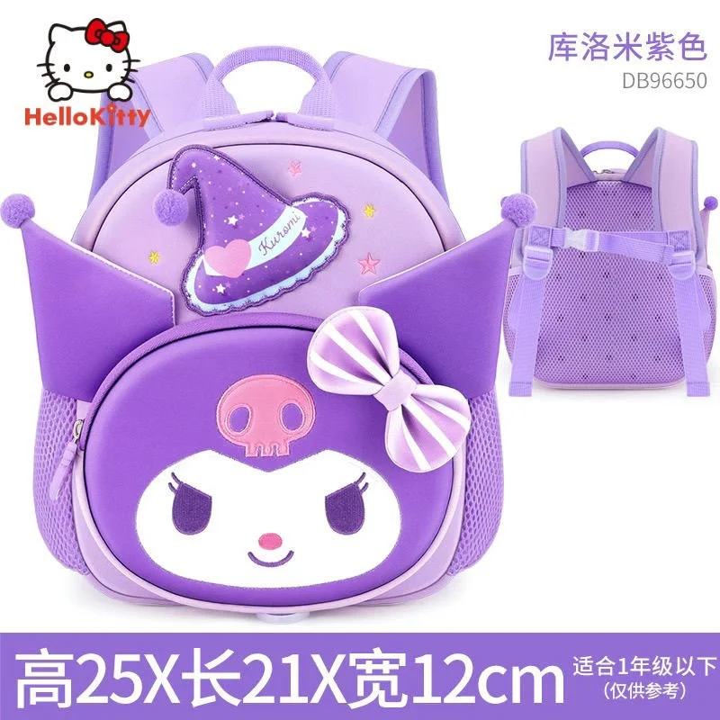 2024 new Sanrio Hello Kitty Primary School Bag Girls Large Capacity Backpack 1-6th Grade Cartoon Cute Kuromi Childrens schoolbag