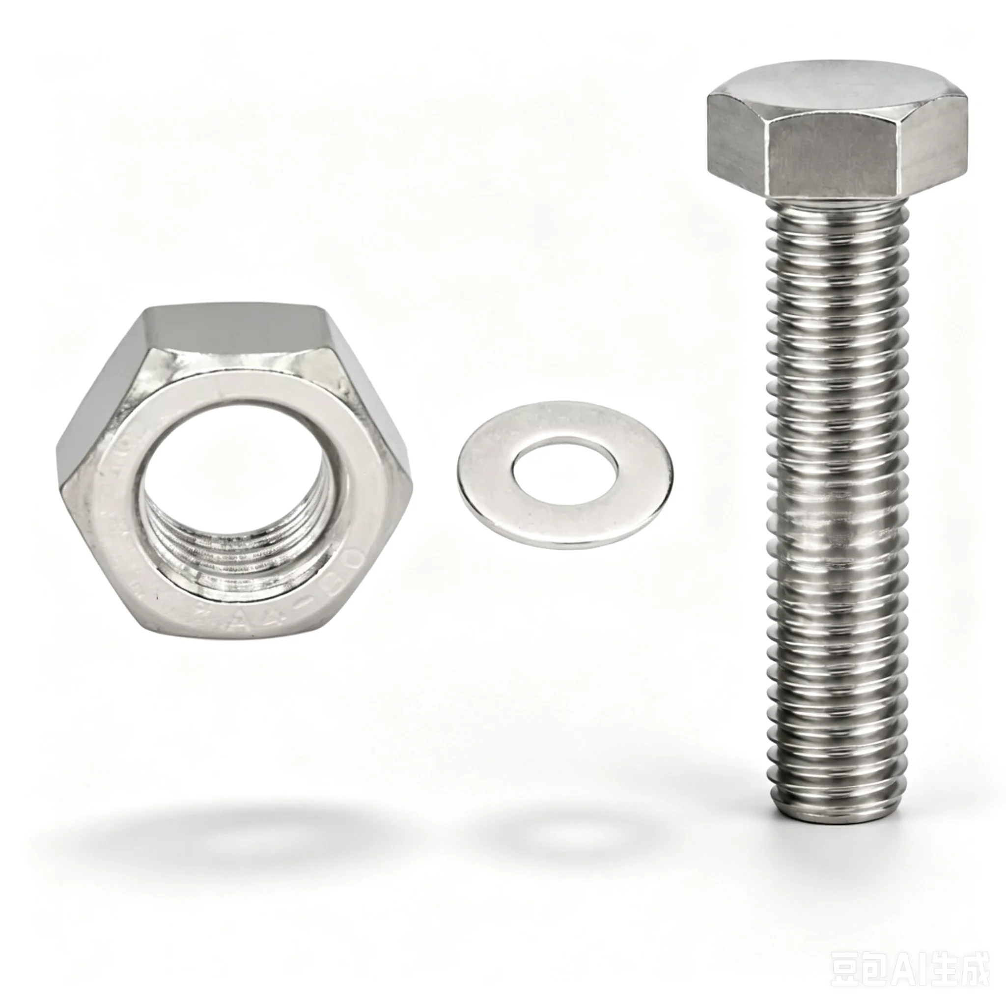 M7 304 Stainless Steel A2-70 Washer Bolt Nut