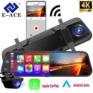 E-Ace 10 '' 4K Car DVR Wireless Mirror CarPlay und Android Auto Dashcam Video Recorder 1080p Heck Vision Camera GPS WiFi 8 Hauptverkaufsladungsbilanz - №1
