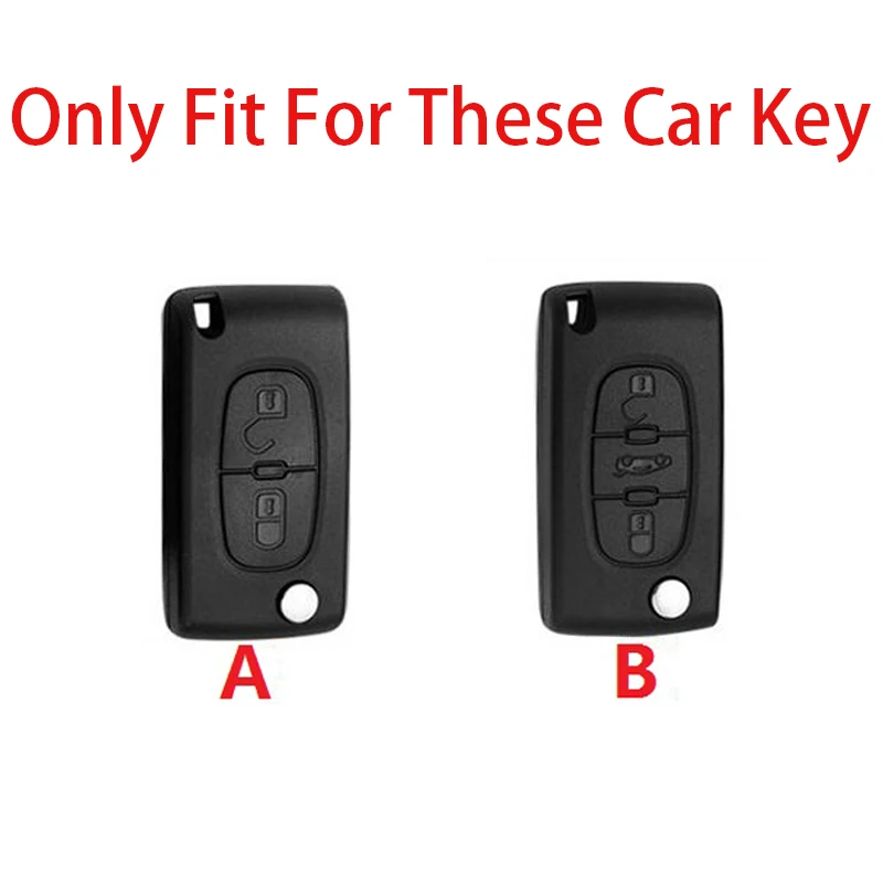 TPU Car Key Case For Peugeot 107 206 207 208 306 307 308 406 407 408 607 807 3008 5008 For Citroen Xsara Picasso Berlingo C2-C8