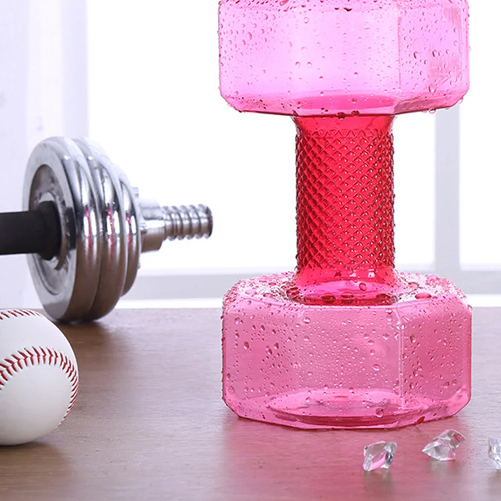 

1Pcs Fitness Dumbbell Water Bottle Petg Material Large Capacity Portable Sports Kettle for Gym Workout Travel Red