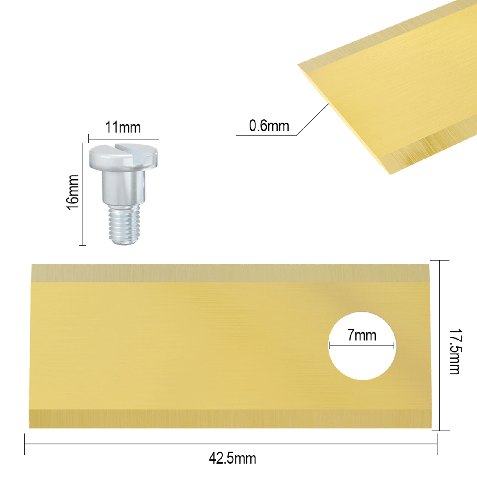 Imagem -04 - Lâmina Cortadora de Relva Titanium Chapeado Único Furo para Biogmow Faça Você Mesmo Aparador de Substituição Máquina de Corte 425x175 mm 30 Peças