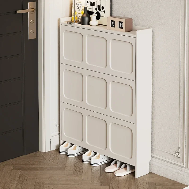 Drawer Type Storage Shoe Cabinets Multifunction Organizers Entrance Shoe Cabinets Narrow Meuble Chausssure Space Saver Furniture