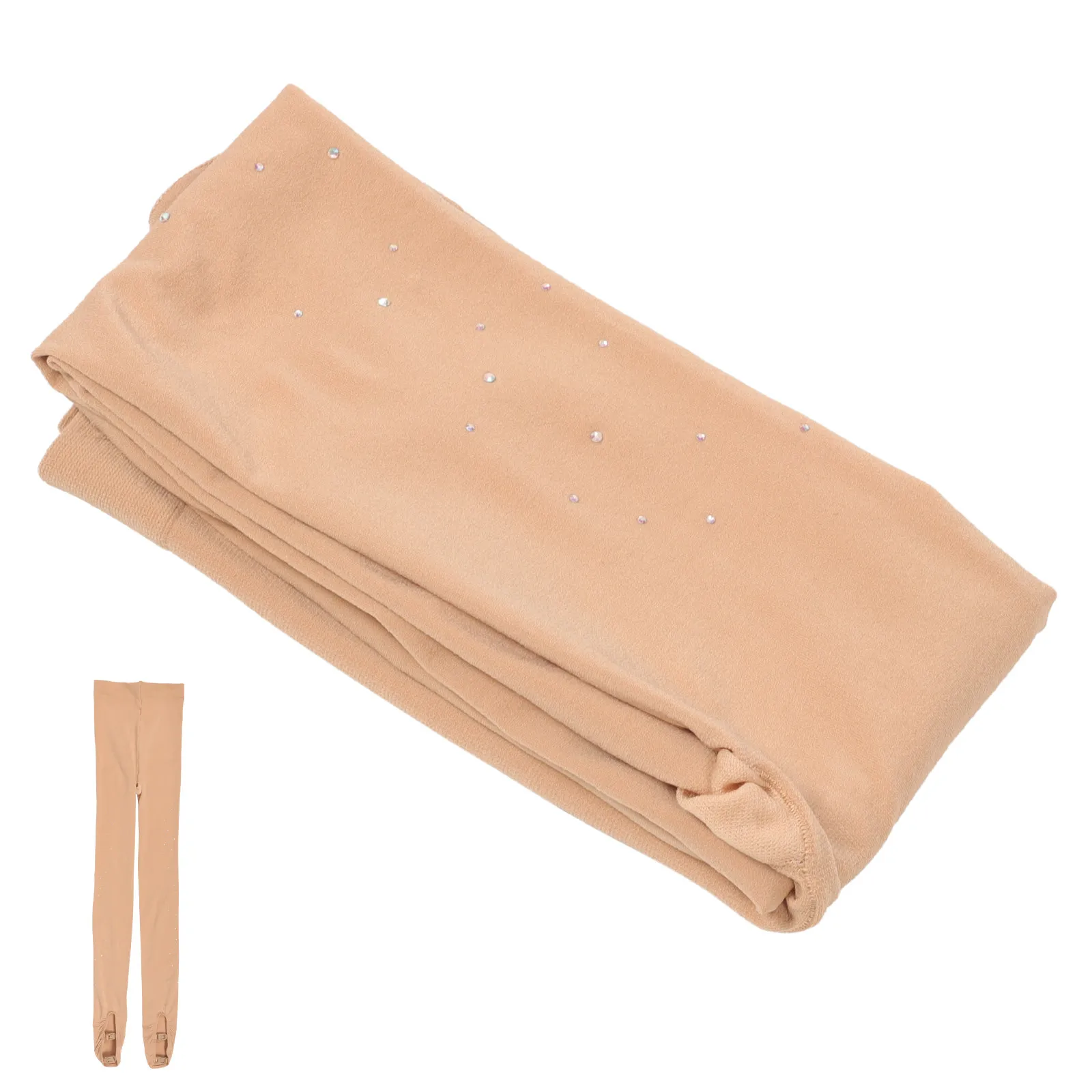 

Skating Tights for Women Thicken Warm Pant Stocking Elastic Comfort Belt Buckle Secures Socks Ice Skating Outdoor Winter Sports