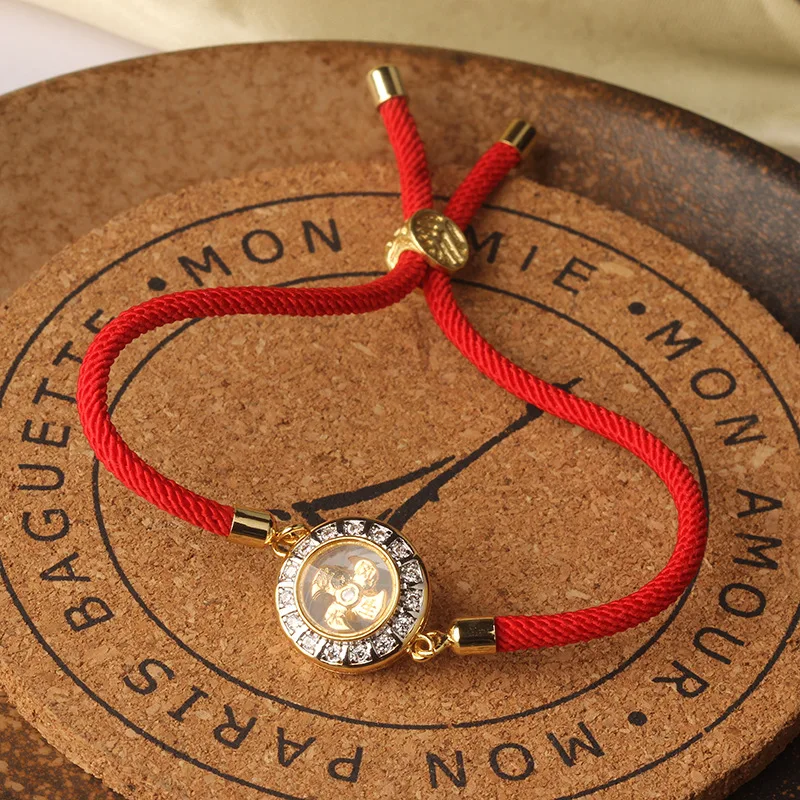 Vintage Red Rope Weaving Lucky Windmill Bracelet Unisex Bracelet Banquet Jewelry Accessories Gift