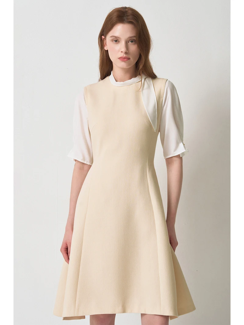 

Элегантное женское платье А-силуэта с цветочным принтом, средней длины, в корейском стиле